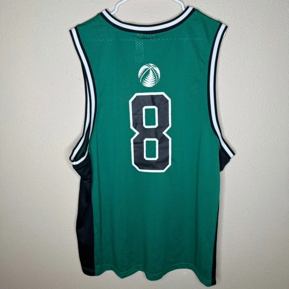 Basketball New Zealand Jersey Mens 3XL Green Black Official Licensed Mesh Top 8